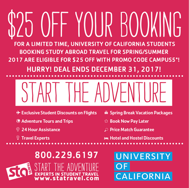 STA Travel $25 off coupon